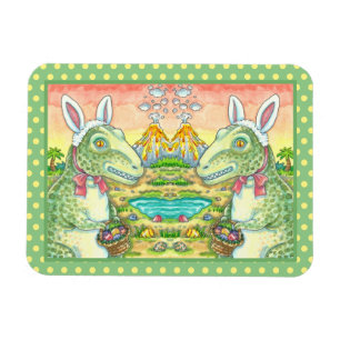 TYRANNOSAURUS, NIEDLICH T-REX, OSTBUNNY DINO MAGNET