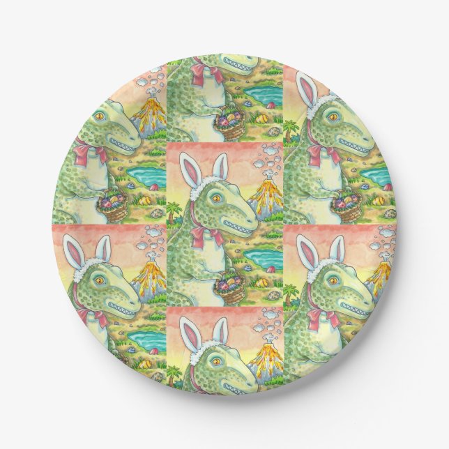 TYRANNOSAURUS, NIEDLICH T-REX, OSTBUNNY DINO PAPPTELLER (Vorderseite)