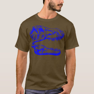Tyrannosaurus Re ( T Re ) Skeleton Head Blue T-Shirt