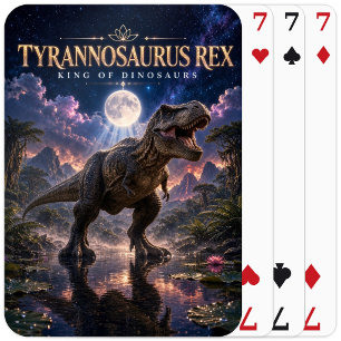 Tyrannosaurus Rex Dinosaurier, Kinorealismus Kunst Spielkarten