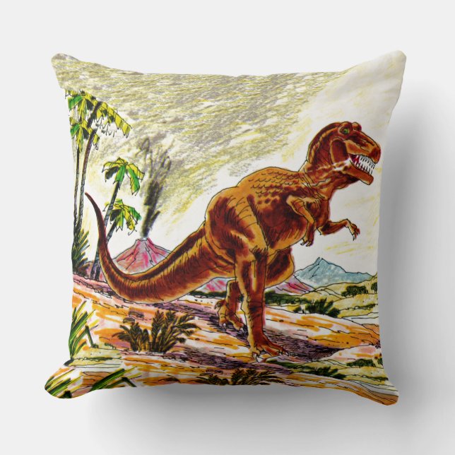 Tyrannosaurus Rex Dinosaurier Kissen (Vorderseite)