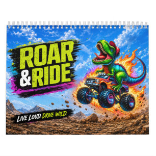 Tyrannosaurus Rex Dinosaurier & Monstertruck Kalender