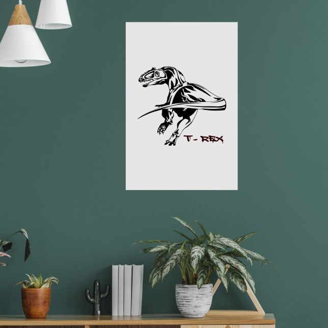 Tyrannosaurus rex Dinosaurier Poster (Wohnzimmer 1)