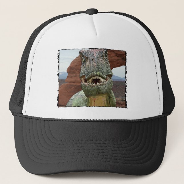 Tyrannosaurus Rex Dinosaurier Truckerkappe (Vorderseite)