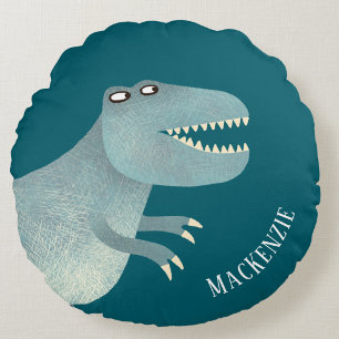Tyrannosaurus Rex Fun Personalisiert Rundes Kissen