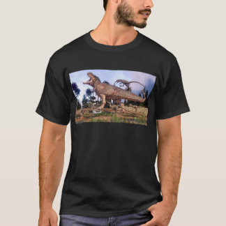 Tyrannosaurus Rex gegen Deinonychus T-Shirt