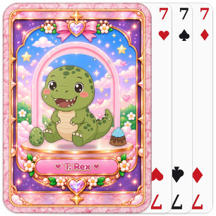 Tyrannosaurus Rex, Kawaii Art Poker Karten Spielkarten