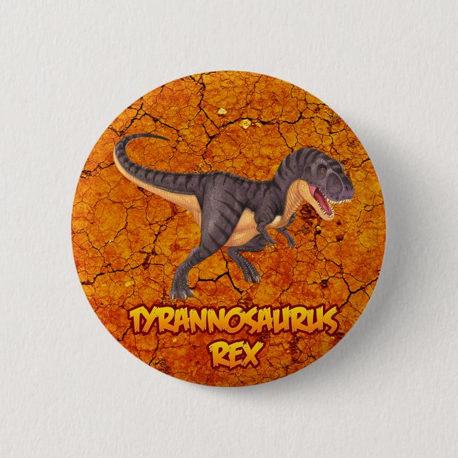 Tyrannosaurus Rex Knopf Button (Vorderseite)