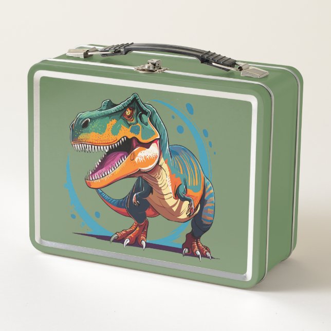 Tyrannosaurus Rex Metall Brotdose (Vorderseite)