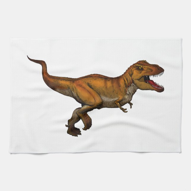 Tyrannosaurus Rex mit T-Rex Handtuch (Horizontal)