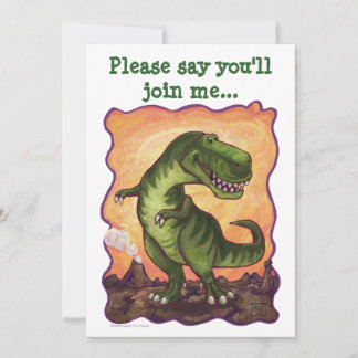 Tyrannosaurus Rex Party Center Einladung