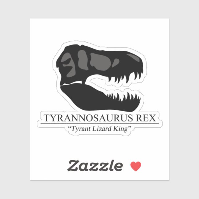 Tyrannosaurus Rex Skull Aufkleber (Blatt)