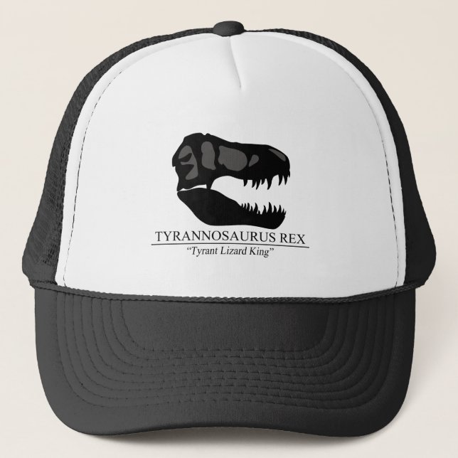 Tyrannosaurus Rex Skull Truckerkappe (Vorderseite)