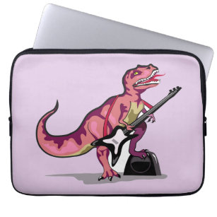 Tyrannosaurus Rex spielt Gitarre. Laptopschutzhülle