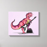 Tyrannosaurus Rex spielt Gitarre.