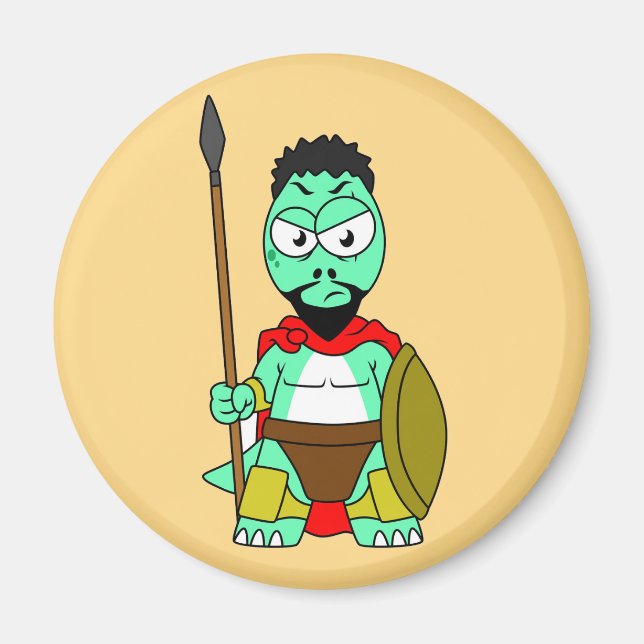 Tyrannosaurus Rex verkleidet als Leonidas. Magnet (Vorne)