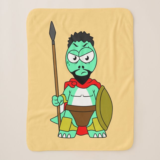 Tyrannosaurus Rex verkleidet als Leonidas. Sherpadecke (Vorderseite)