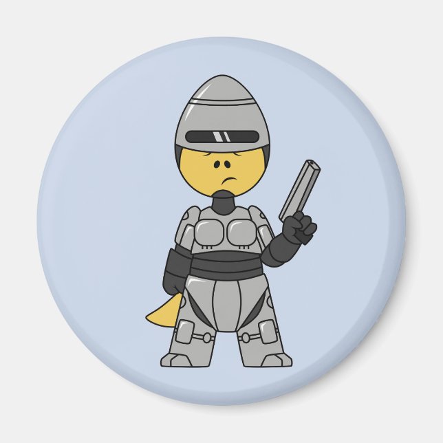 Tyrannosaurus Rex verkleidet als Robocop. Magnet (Vorne)