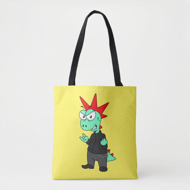 Tyrannosaurus Rex verkleidete sich als Punk. Tasche (Vorderseite)
