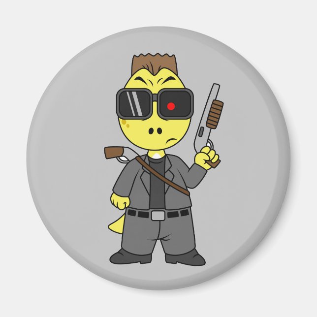 Tyrannosaurus Rex verkleidete sich als Terminator. Magnet (Vorne)