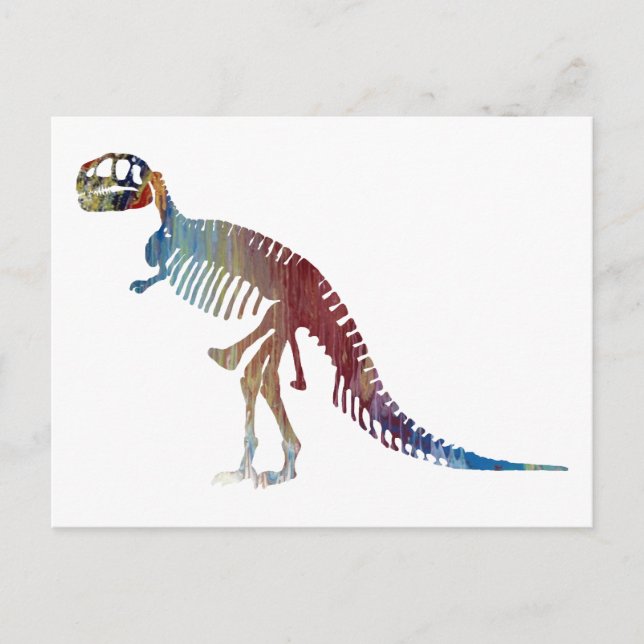Tyrannosaurus-Skelett Postkarte (Vorderseite)