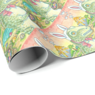 TYRANNOSAURUS T REX, DINO EASTER WRAPPER PAPIER GESCHENKPAPIER