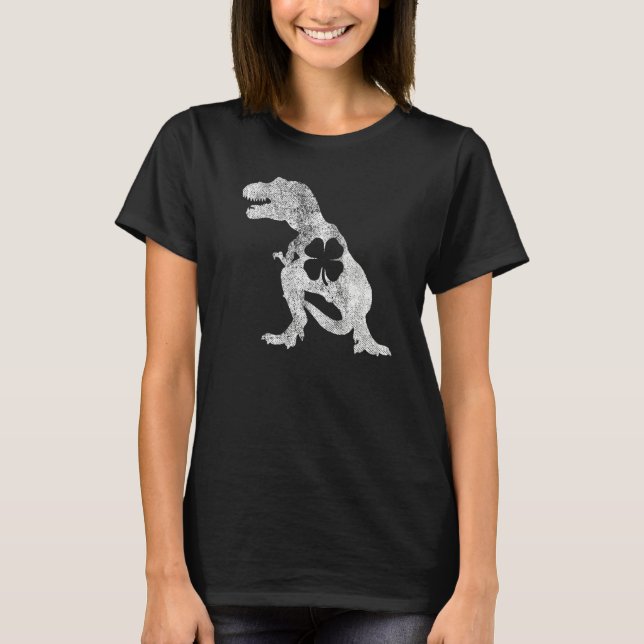 Tyrannosaurus T Rex Dinosaur ST PATRICKS DAY Irish T-Shirt (Vorderseite)