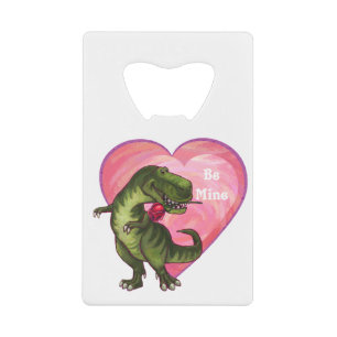 Tyrannosaurus Valentinstag Kreditkartenflaschenöffner