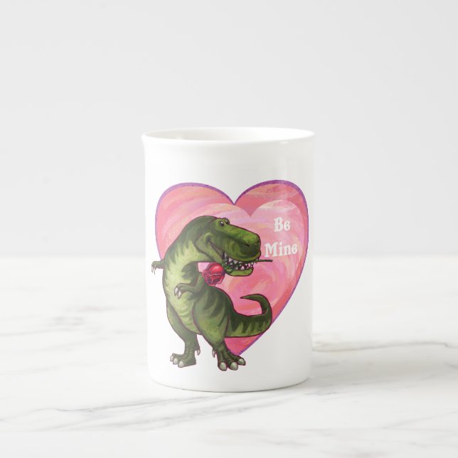 Tyrannosaurus Valentinstag Prozellantasse (Vorderseite)