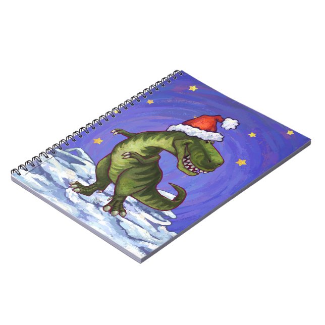 Tyrannosaurus Weihnachten Notizblock (Linke Seite)