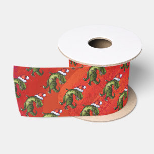 Tyrannosaurus-Weihnachten Satinband