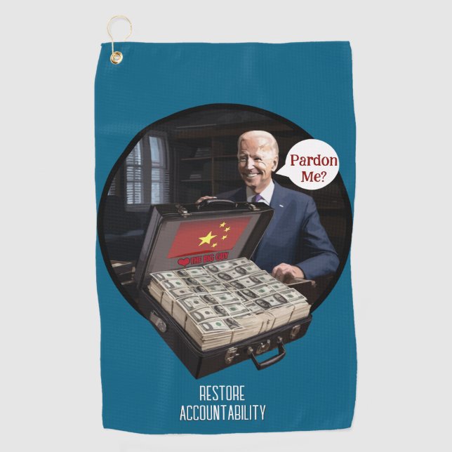 TyrantWear: Verzeihung? Golfhandtuch (Vorderseite)