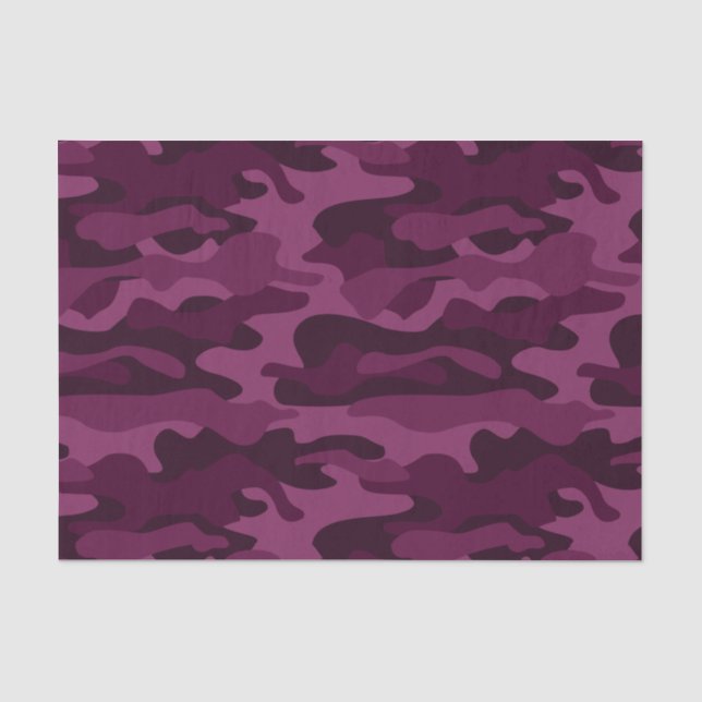 Tyrian Lila Monocolor Camouflage Seidenpapier (Vorderseite)