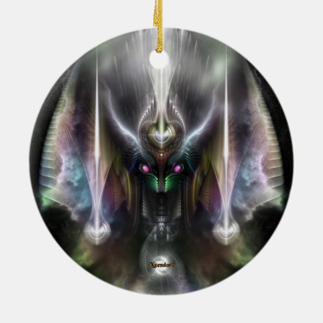 Tyrinan der Horikingott des Krieges Keramik Ornament (Hinten)