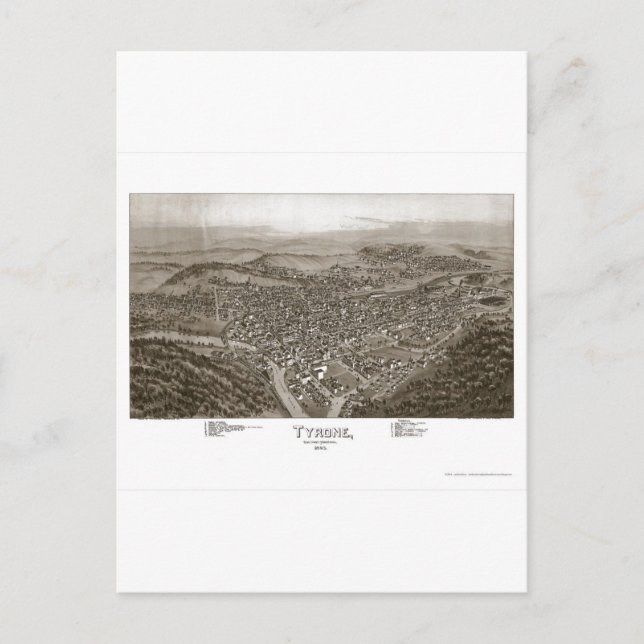 Tyrone Blair Landkreis Postkarte (Vorderseite)