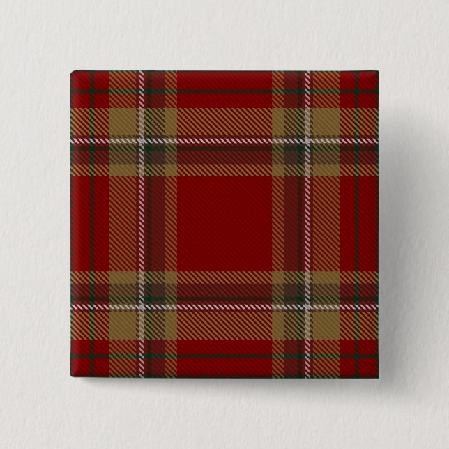 Tyrone Landkreis Irish Tartan Button (Vorderseite)