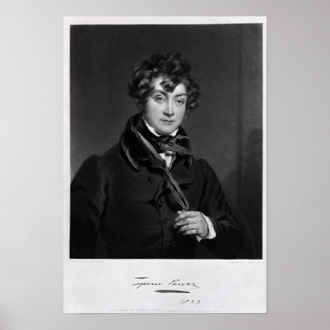 Tyrone Power, engraved by James Sands, c.1833 Poster (Vorne)