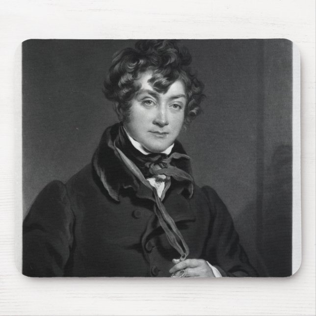 Tyrone-Power, graviert durch James-Sande, c.1833 Mousepad (Vorne)