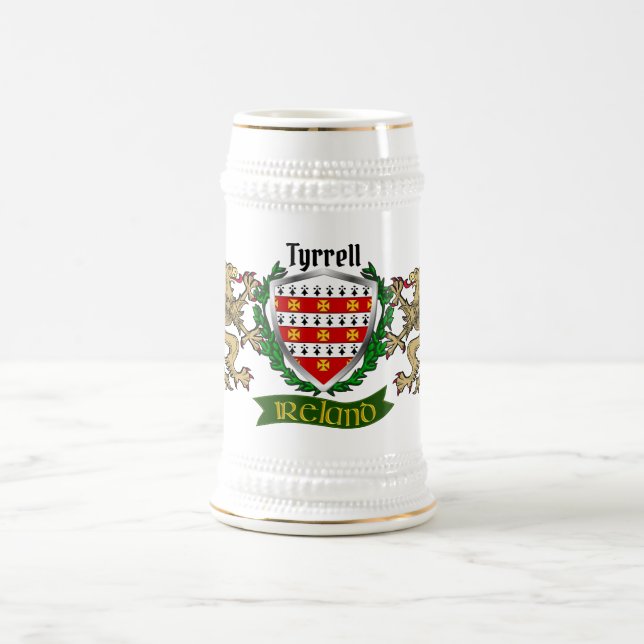 Tyrrell/Terrell Irish Shield Bierglas (Mittel)