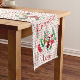 TySantaSaurus Weihnachten Personalisieren 14 x 72 Kurzer Tischläufer