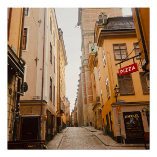 Tyska Brinken, Gamla Stan, Altstadt, Stockholm Poster
