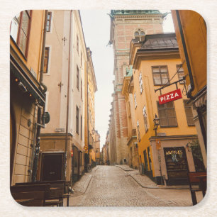 Tyska Brinken, Gamla Stan, Altstadt, Stockholm Rechteckiger Pappuntersetzer