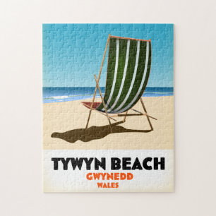 Tywyn beach Gwynedd Wales beach poster