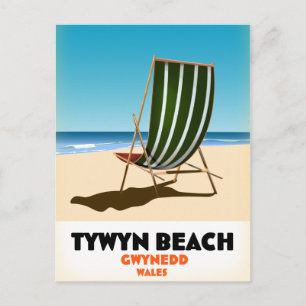 Tywyn Strand Gwynedd Wales Strand Poster Postkarte