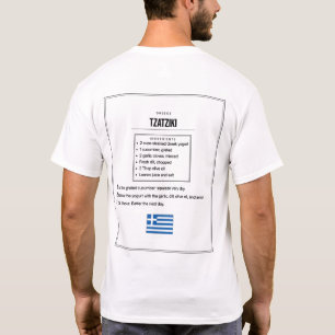 Tzatziki-Rezept-T-Shirt   Griechisches Joghurt-Dip T-Shirt