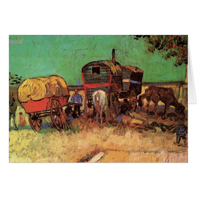 Tziganes avec caravanes par Vincent van Gogh Card (Devant horizontal)