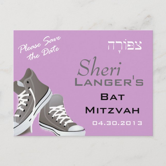 Tziporah Sneakers Postcard Ankündigungspostkarte (Vorderseite)