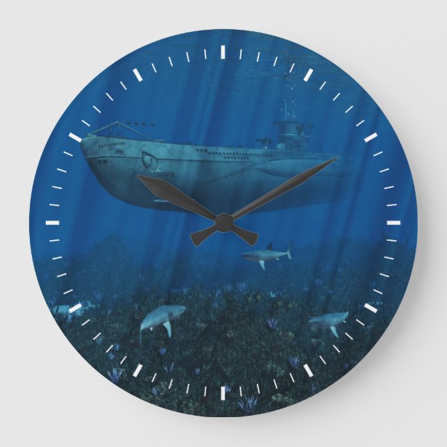 U99 U-Boot Große Wanduhr (Vorderseite)