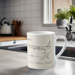 U-2 Dragon Lady - Airplane Blueprint Plans SD Kaffeetasse
