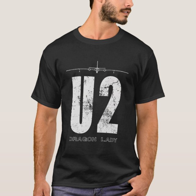 U-2 Dragon Lady Spy Flugzeug T-Shirt (Vorderseite)